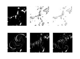 Minimal Ink Splatter and Scattered Grunge Texture with Dynamic Fluid Swirls and Vertical Scratch in Monochrome Abstract Background vector