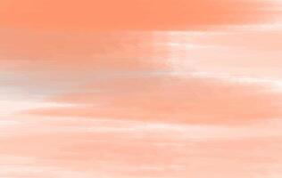 Soft peach watercolor wash with cloud like formations vector
