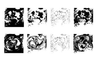 High quality grunge black and white texture set, perfect for backgrounds, overlays, photo effects, posters, and vintage designs. Ideal for adding rough, distressed effects to creative project vector