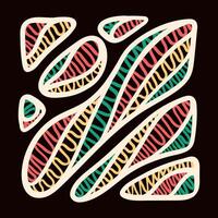 Colorful Abstract Doodle Shapes vector