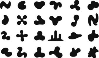 A collection of abstract blobs for artwork compositions vector