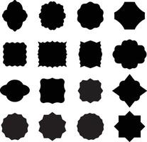 A collection of frame shapes for icons and logos vector