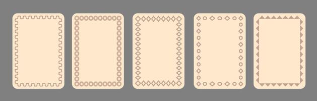 Vintage frames set isolated on gray background. Ornamental label frames. Fashionable ornate frames for wedding invitations, greeting cards, prints. vector