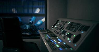 CGI Control room featuring advanced technology and robotic arms in action video