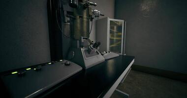CGI Scientific equipment displayed on a laboratory bench in a dimly lit room video