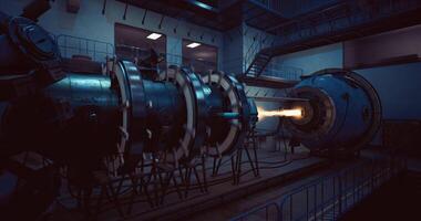 CGI Advanced propulsion tech showcased in a modern aerospace facility video