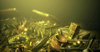 CGI Treasure trove discovered beneath the ocean deep in a mysterious location video