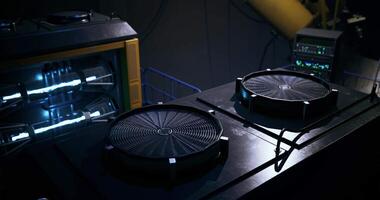 CGI Industrial cooling system with dual fans in a modern technology lab video