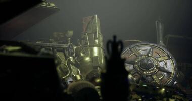 CGI Hidden treasures shine in an ancient ruins exploration at twilight video