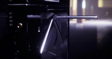 CGI Modern turnstile design highlights advanced security in urban areas video