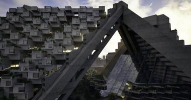 CGI Innovative urban architecture featuring geometric design and greenery video