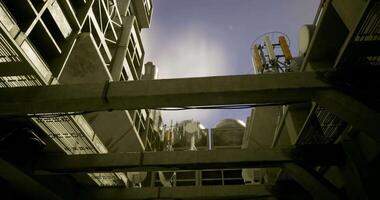 CGI Industrial view of a construction site under a clear blue sky during daytime video