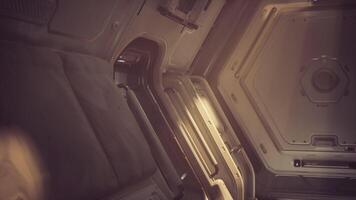 The CGI Exploring the interior of a space station with advanced technology and design video