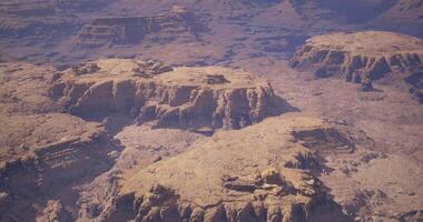 CGI Vast rocky landscape showcasing towering plateaus in arid terrain video