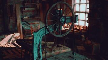 CGI Old carpentry workshop filled with vintage tools and rustic charm video