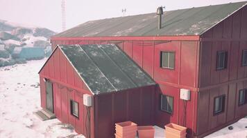 Concept Art of CGI Old antarctic research station for weather studies and experiments video