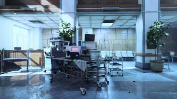 The Art of CGI Abandoned hospital interior with medical equipment left in disarray video