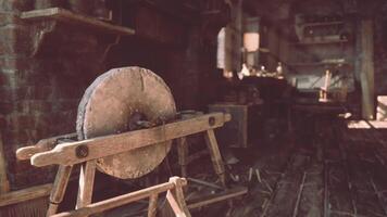 The CGI Old carpentry workshop filled with vintage tools and rustic charm video