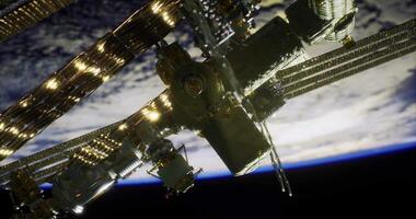 Art of CGI View of the International Space Station against the backdrop of Earth video