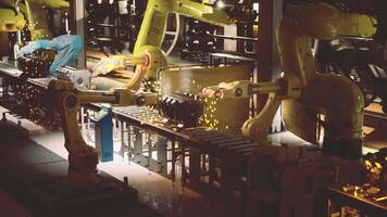 The CGI Advanced robotic arms operate in a modern manufacturing facility video