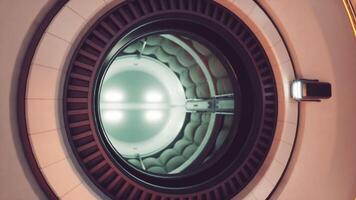 The cinematic concept of CGI Exploring the interior of a futuristic space station in low Earth orbit video