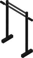 Parallel Bars Gymnastics Equipment Illustration for Athletic Training and Exercise Routine vector