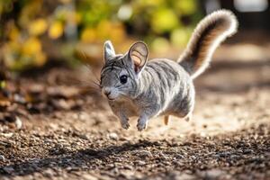Squirrel Running on Gravel Path, Photo