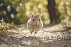 Rabbit Running on a Path photo