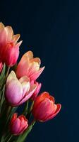 Red Tulip Bouquet on Gray photo