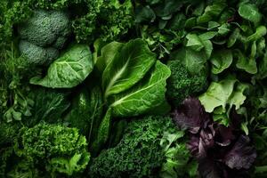 Fresh and Vibrant Assortment of Green Vegetables in a Healthy Arrangement for Cooking or Salads photo