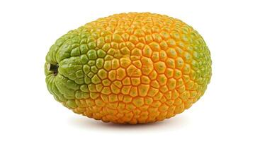 Osage Orange Fruit Isolated on White Background with Unique Texture photo