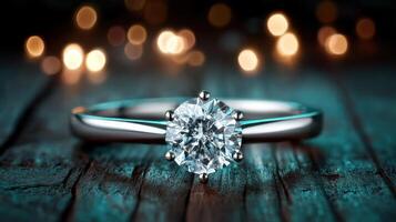 Dazzling Diamond Engagement Ring A Symbol of Love and Commitment. Discover the timeless beauty and sparkle of this exquisite piec photo
