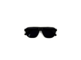 Classic black aviator sunglasses with sleek frames and dark tinted lenses for a bold, timeless look .white background, flay lay, copy space photo