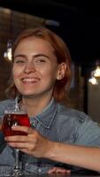 Joyful friends clinking their colorful drinks, radiating happiness and camaraderie video