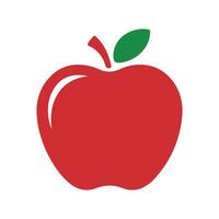 Red apple icon design isolated on a white background vector