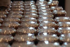 lined up dry cake packaging photo