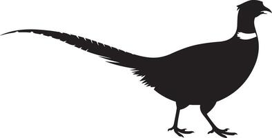 pheasant silhouette is shown in profile view vector