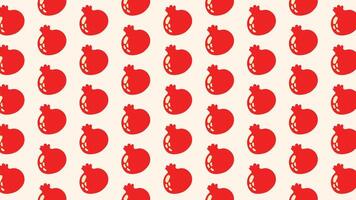 Pomegranate repeat bold exotic fruit for kitchen and menu design. vector