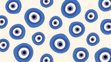 Blue cartoon circles and concentric round eye shapes for modern posters and sticker backgrounds in funky style vector