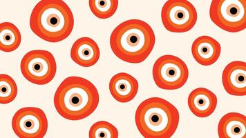Vibrant red cartoon bubble shapes with layered round design perfect for bold print templates and sticker art vector