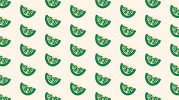 Lime slice repeat zesty and graphic for summer drinks and prints. vector