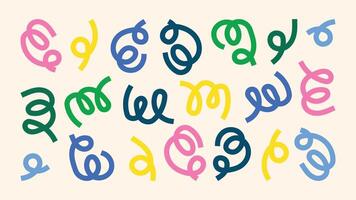 Notebook doodle pack with arrows school underline strokes puffy tuchki and hand drawn circles vector