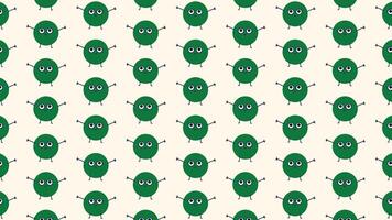 Emotions pattern calm and silly faces in funky doodle style. vector