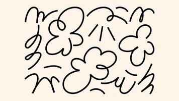 Vintage marker style arrows underline scribbles big tuchki and bold round elements vector