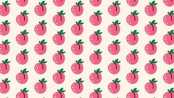 Peach pattern soft pastel fruit for summer textile and packaging. vector