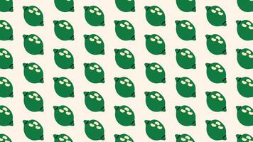 Whole lime seamless pattern minimal and clean green citrus. vector