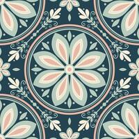 Floral patterned design in pastel colors vector