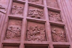 The red brick architecture is evident on the outer walls of this temple which the social system, culture and civilization of that time blossomed.Currently, the paintings are almost destroyed. photo