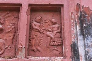 The red brick architecture is evident on the outer walls of this temple which the social system, culture and civilization of that time blossomed. photo
