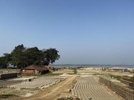 Bricks are being made across vast areas. photo